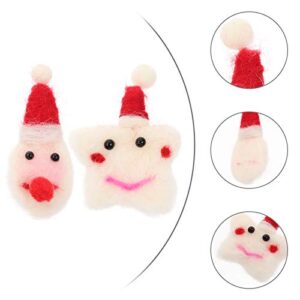 Gadpiparty Christmas Felt Ornament Kit Felt Santa Wreath Decor House Gifts Old Man Gift 6 Pcs Christmas Giveaways Felt Adornment for Party Felt Decoration Elder