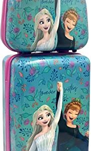 Fast Forward Kid’s Licensed Hard-Side 20” Spinner Luggage Carry-On Suitcase and Beauty Case Set (Frozen)