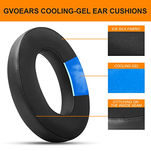Gvoears Replacement Earpads Cushions for Sennheiser HD598/HD598 Cs/HD598 SE/HD598 SR/HD558/HD599/HD569/HD579/HD515/HD555/HD560s/HD518 Headphones Ear Pads, Cooling-Gel Fabric