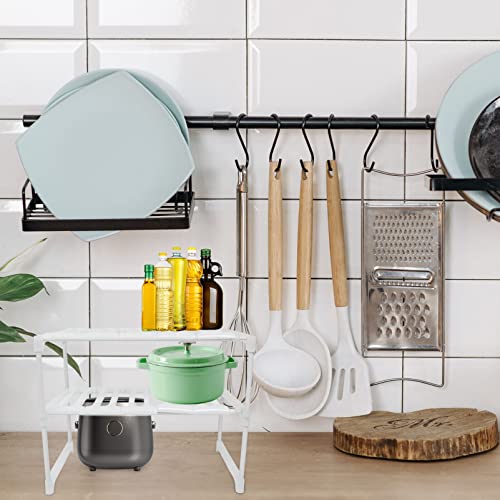 HONMEET Sink Rack Cabinet Storage Shelf Rack Under Sink Storage Organizer Under Sink Rack Racks for Storage Shelves Kitchen Utensils Holder Bathroom Storage Rack White Kitchen Utensils Pan