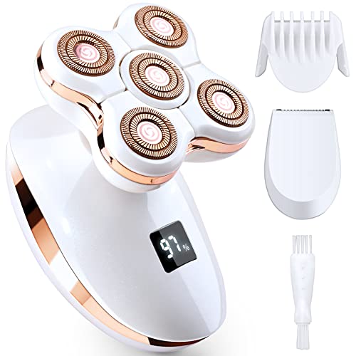 Electric Shaver for Women, 2-in-1 Cordless Electric Razor for Women Shaver Hair Remover for Legs, Face, Lips Hairs, Rechargeable Waterproof Bikini Trimmer Wet and Dry Facial Hair Removal for Women