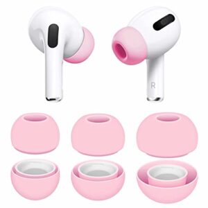 iiexcel 3 pairs compatible with airpods pro 1st 2nd ear tips buds, small medium large 3 size silicone rubber eartips earbuds gel accessories compatible with airpods pro 2 and 1st - s/m/l rose pink