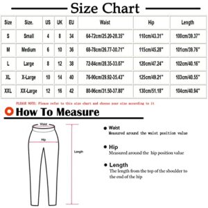 SMIDOW Wide Leg Pants for Women Dressy Casual 2023 Elastic High Waisted Loose Comfy Linen Lounge Pant Graphic Trouser