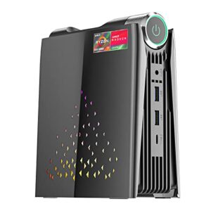 kamrui [gaming pc mini pc 32gb ram 512gb ssd with amd ryzen 7 5800u, mini computer small form factor desktop computer, micro pc amr5 support 3 mode perf switch, rgb light, upgrade capacity, 4k uhd