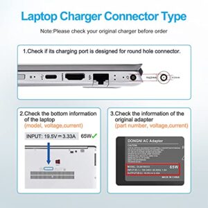 19.5V 3.33A 65W HP Laptop Charger Replacement HP Elitebook Charger Compatible for Elitebook 840-G3 850-G3 820-G3 745-G3 725-G3 755-G3 840-G4 820-G4 850-G4 840-G5 G6 Power Cord