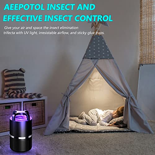 Bug Zapper, Indoor Insect Trap with UV Light, Strong Sunction and Sticky Boards Fruit Fly Traps for Fruit Flies, Mosquito, Gants in Kitchen & Home