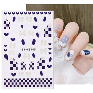 JMEOWIO 10 Sheets Spring Flower Nail Art Stickers Decals Self-Adhesive Pegatinas Uñas Summer Daisy Floral Nail Supplies Nail Art Design Decoration Accessories