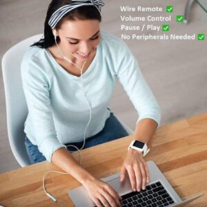 USB A to Lightning Audio Adapter Cable USB 3.0 Male to Lightning Female HiFi Audio Headphones Converter Fit with USB A MacBook Computer PC Support Volume Control Mic Nylon Braided