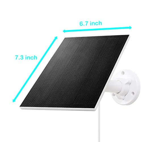 5W Solar Panel, IP 65 Waterproof 5V USB C and USB Micro Port for Security Cameras Wireless Outdoor, Compatible with Rechargeable Battery Security Camera