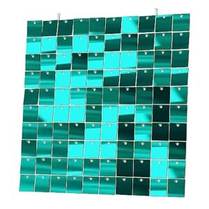 cokaobe shimmer wall backdrop square sequin panel 1pcs (emerald green)