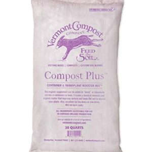 Vermont Compost Company - Compost Plus Organic Container and Transplant Booster Mix | All-Natural Potting Soil for Plants & Vegetable Gardening - 20 Quarts | Gardener's Supply Co Exclusive