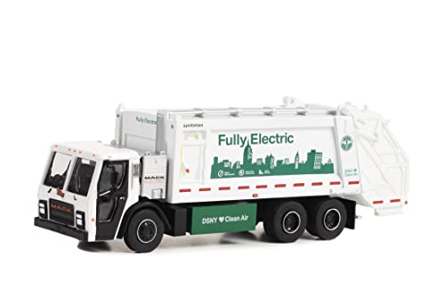 2021 Mack LR Rear Loader Refuse Truck, White - Greenlight 45170C/48-1/64 Scale Diecast Car