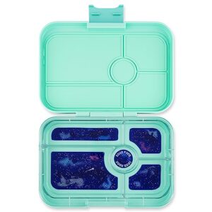 yumbox tapas larger size - 5 compartment leakproof bento lunch box for pre-teens, teens & adults (bali aqua)