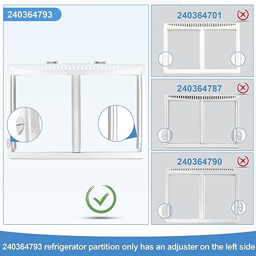 2023 UPGRADED 240364793 240364713, 240364724 Refrigerator Crisper Cover Compatible With frigidaire, kenmore Refrigerator OEM Quality, Replaces 240364763, 240364786, 1-Year Warranty