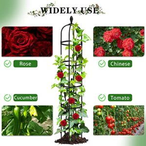 Garden Trellis for Climbing Plants Rustproof Coated Metal 6ft Tall Plant Support Trellis for Indoor & Outdoor Plants, Climbing Plant, Tomatoes, Vegetables, Fruits, Flowers, Pots, Vines