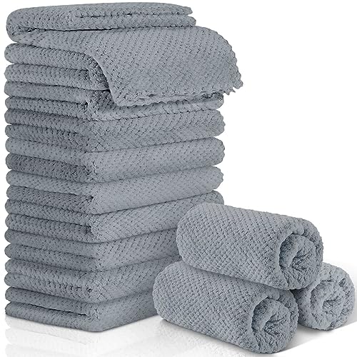 10 Pcs Guinea Pigs Blankets Hamster Fleece Cage Liners Coral Fleece Guinea Pigs Quick Dry Soft Blankets Guinea Pig Bedding Guinea Pig Accessories for Dog Puppy Cat (Gray, 24 x 47 Inch)