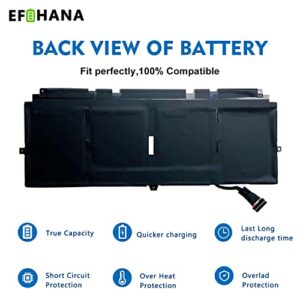 EFOHANA 722KK Laptop Battery Replacement for Dell XPS 13 9300 2020 XPS 13 9310 2020 XPS 13 9380 2020 P117G P117G002 P117G001 Series WN0N0 02XXFW 2XXFW FP86V 7.6V 52Wh 6800mAh