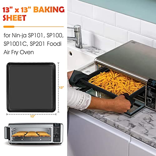 13" × 13" Nonstick Baking Sheet, Replacement Baking Pan for Ninja SP100, SP101, SP1001C, SP201 Foodi Air Fry Oven, Baking Tray for Ninja Foodi 8-in-1 Air Fry Oven