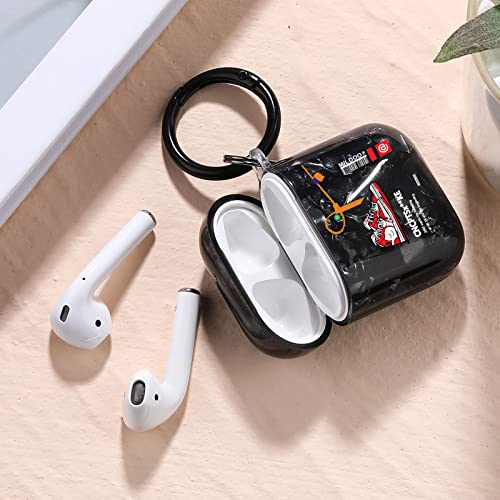 EJMM for Airpods 2nd Generation Case, Special Desinge Hot Off Sport Patten Airpods Case Cover Compatible Airpods 1st and 2nd Generation for Men Women,Black Shell Red Shoes