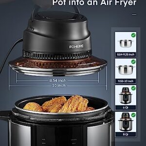 Air Fryer Lid for Instant Pot 6Qt/8Qt, 7 in 1 with LED Touchscreen, Turn Your Pressure Cooker Into Air Fryer in Seconds, Air Fryer Accessories and Recipe Cookbook Included