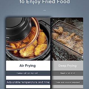 Air Fryer Lid for Instant Pot 6Qt/8Qt, 7 in 1 with LED Touchscreen, Turn Your Pressure Cooker Into Air Fryer in Seconds, Air Fryer Accessories and Recipe Cookbook Included