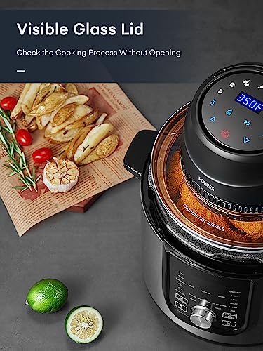 Air Fryer Lid for Instant Pot 6Qt/8Qt, 7 in 1 with LED Touchscreen, Turn Your Pressure Cooker Into Air Fryer in Seconds, Air Fryer Accessories and Recipe Cookbook Included