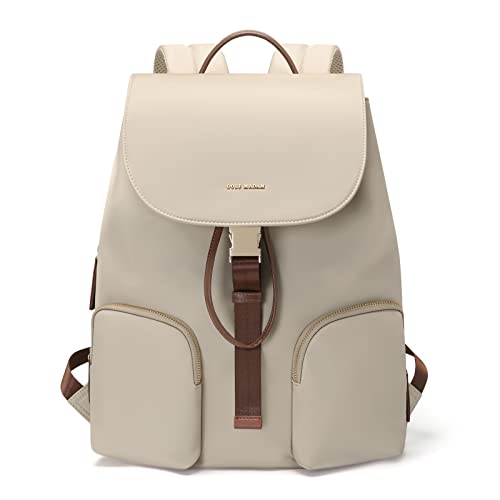 GOLF SUPAGS Laptop Backpack for Women College Computer Bag Work Travel Backpack Purse Fits 15 Inch Notebook (Apricot)