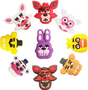 five nights croc charms for fnaf - video game for jibbitz for crocs - croc charm for fnaf for men women boys girls - shoe decoration charms (1a)
