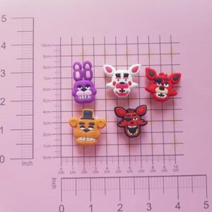 Five Nights Croc Charms For Fnaf - Video Game for Jibbitz for Crocs - Croc Charm for Fnaf for Men Women Boys Girls - Shoe Decoration Charms (1A)