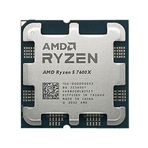 computer components amd ryzen 5 7600x r5 7600x 4.7 ghz 6-core 12-thread cpu processor 5nm l3=32m 100-000000593 socket am5 new but without cooler mature technology
