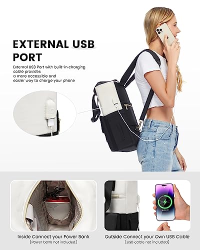 LOVEVOOK Laptop Backpack for Women, Convertible Work Backpack Purse, Laptop Tote Bag with USB Port,Teacher Nurse Work Bags for Women, Cute Waterproof Computer Daypacks for College Travel