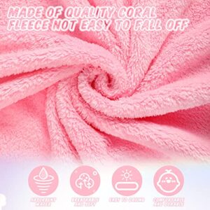 Mixweer 6 Pieces Baby Hooded Towels Coral Fleece Baby Bath Towel 31.5 x 31.5 Inch Absorbent Soft Bath Towel Baby Towel Set with Cute Design Baby Shower Towel Gift for Newborns, Infants and Toddlers