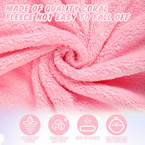 Mixweer 6 Pieces Baby Hooded Towels Coral Fleece Baby Bath Towel 31.5 x 31.5 Inch Absorbent Soft Bath Towel Baby Towel Set with Cute Design Baby Shower Towel Gift for Newborns, Infants and Toddlers