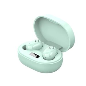 wireless earbuds bluetooth 5.3 headphones with wireless charging case touch control wireless noise cancelling earbuds ipx5 waterproof stereo headphones, wireless earbuds for iphone/android/ios (green)