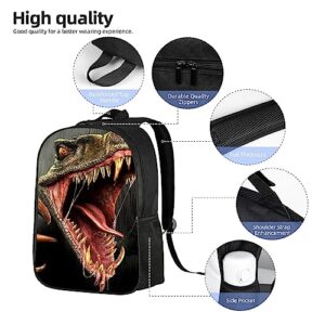 CNRYRIO Dinosaur Backpack Kids School Bag Set 17 Inch Laptop Backpack with Insulated Lunch Box and Pencil Case for Boys and Girls (Dinosaur-B)