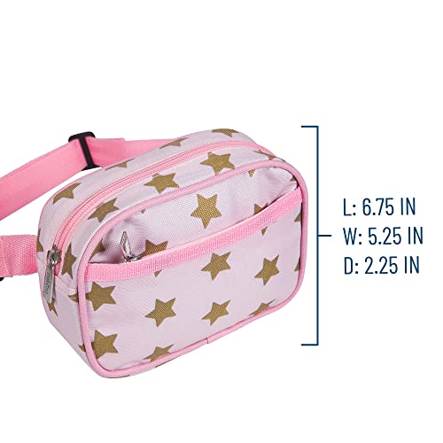 Wildkin Fanny Pack for Girls & Adults, Keep Organized and Trendy with Multifunctional Fanny Pack, Roomy with Adjustable Belt, Perfect Size for Concert, Festival & Parades (Pink and Gold)