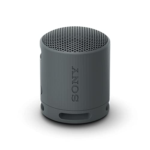 Sony SRS-XB100 Wireless Bluetooth Portable Lightweight Super-Compact Travel Speaker, Extra-Durable IP67 Waterproof & Dustproof, 16 Hour Battery, Versatile Strap, and Hands-Free Calling, Black New