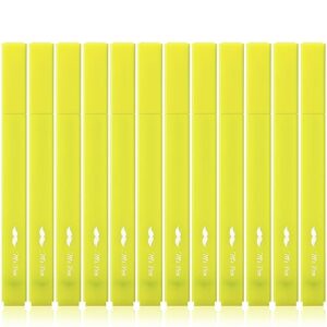 mr. pen- aesthetic highlighters, 12 pcs, yellow, chisel tip, bible highlighters and pens no bleed, bible highlighter pens, cute highlighters, no bleed highlighters for bible pages no bleed