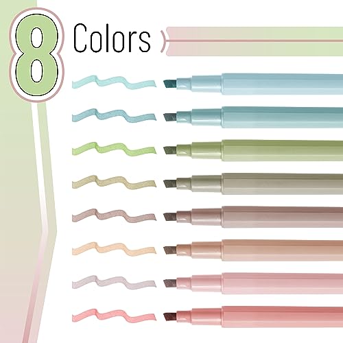 Mr. Pen- Aesthetic Highlighters, 8 Pack, Chisel Tip, Highlighters Assorted Colors, Bible Highlighters and Pens No Bleed, Cute Highlighters, No Bleed Highlighters for Bible Pages No Bleed