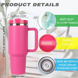 40 oz Tumbler with Handle and Straw Lid,Stainless Steel Travel Mug Water Bottle Cup,Reusable Insulated Vacuum splashproof Cup,for Car,Home,Office,Gifts