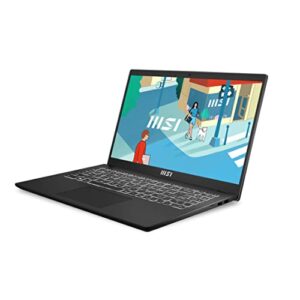 MSI Modern 15 Laptop: Ryzen 5 7530U, UMA AMD Radeon Graphics, 15.6" FHD, 16GB DDR4, 1TB NVMe SSD, 180-Degree Lay-Flat, Type C, Win 11 Home: Classic Black B7M-224US