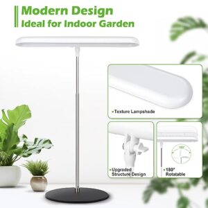 FOXGARDEN Grow Light, Full Spectrum Desktop Grow Lamp with Base, Bright LED Plant Light with Auto On/Off Timer 4/8/12H, 4 Dimmable Brightness, Height Adjustable, Ideal for Indoor Plants, 2 Packs