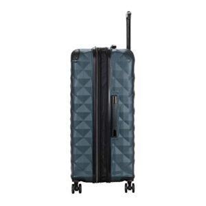 Kenneth Cole Reaction Diamond Tower Collection Lightweight Hardside Expandable 8-Wheel Spinner Travel Luggage, Emerald Green, 24-Inch Checked