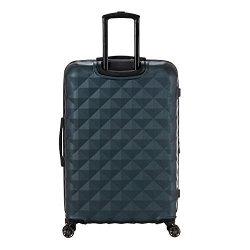 Kenneth Cole Reaction Diamond Tower Collection Lightweight Hardside Expandable 8-Wheel Spinner Travel Luggage, Emerald Green, 24-Inch Checked