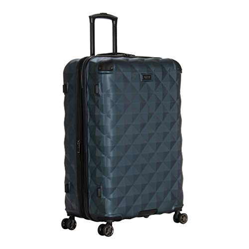 Kenneth Cole Reaction Diamond Tower Collection Lightweight Hardside Expandable 8-Wheel Spinner Travel Luggage, Emerald Green, 24-Inch Checked