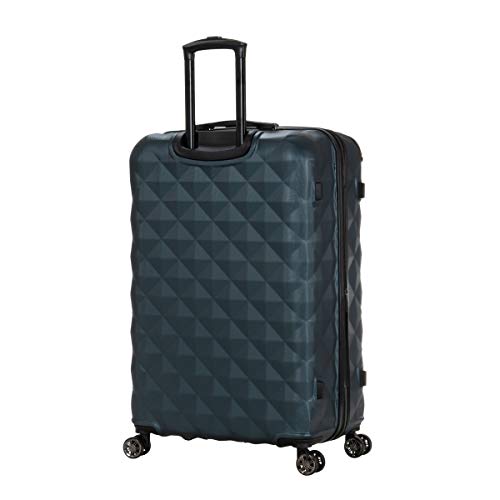 Kenneth Cole Reaction Diamond Tower Collection Lightweight Hardside Expandable 8-Wheel Spinner Travel Luggage, Emerald Green, 24-Inch Checked