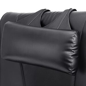 sintuff 2 pcs leather recliner neck pillow leather recliner head pillow recliner headrest cushion pillow for body relax leather recliner head pillow (black)