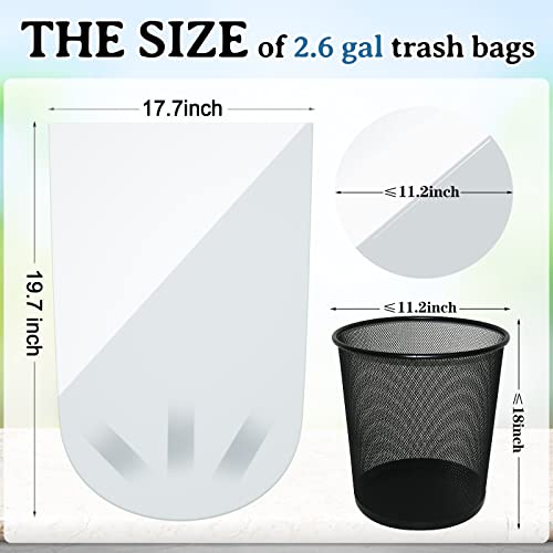 Glenmal 1000 Counts 2.6 Gallon Trash Bags Compostable Small Garbage Bags Bathroom Trash Bags Unscented Wastebasket Bags Trash Can Liners for Office Kitchen Bedroom (White)