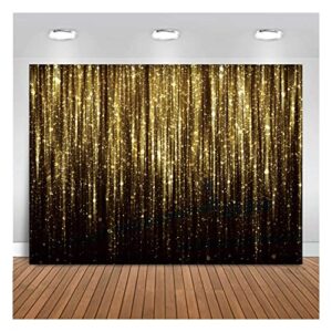 black gold backdrop for adult kids birthday party photo backdrop decorations banner golden streamer flash banner party photography background 7x5ft