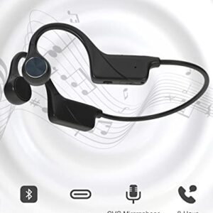 MONODEAL Bone Conduction Headphones Bluetooth Open Ear Headphones Wireless IPX5 Waterproof Headset with Microphone Sport Headphones Long Battery Life Earphones for Runners Fitness Cycling